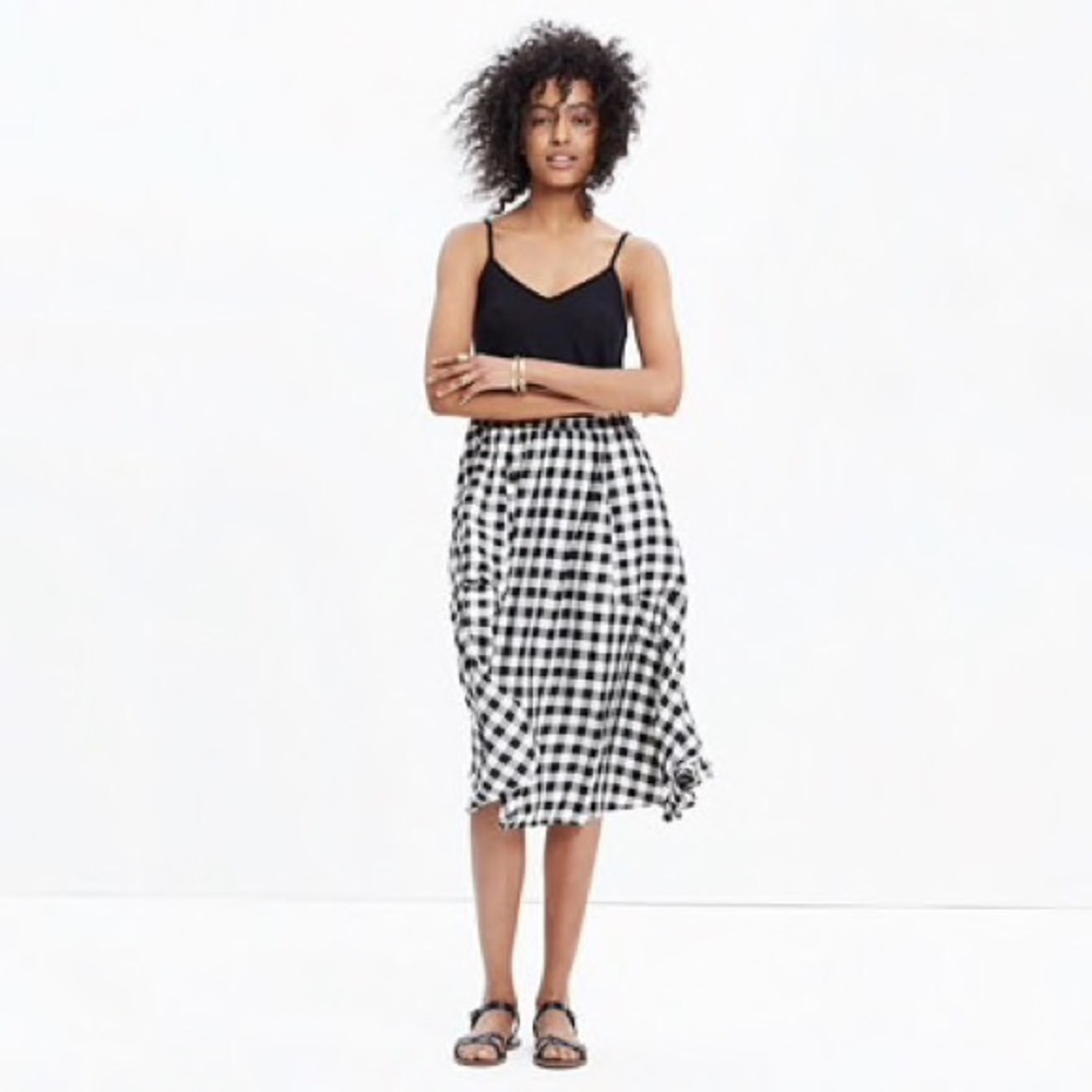 Madewell smocked midi skirt NWT
